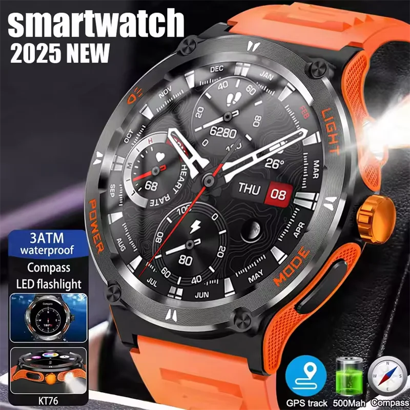 2025 NEW KT76 SmartWatch Men 1.53Inch 3ATM Waterproof Compass LED Flashlight Heart Rate Sleep Monitor BluetoothCall Smartwatch
2025 NEW KT76 SmartWatch Men 1.53Inch 3ATM Waterproof Compass LED Flashlight Heart Rate Sleep Monitor BluetoothCall Smartwatch