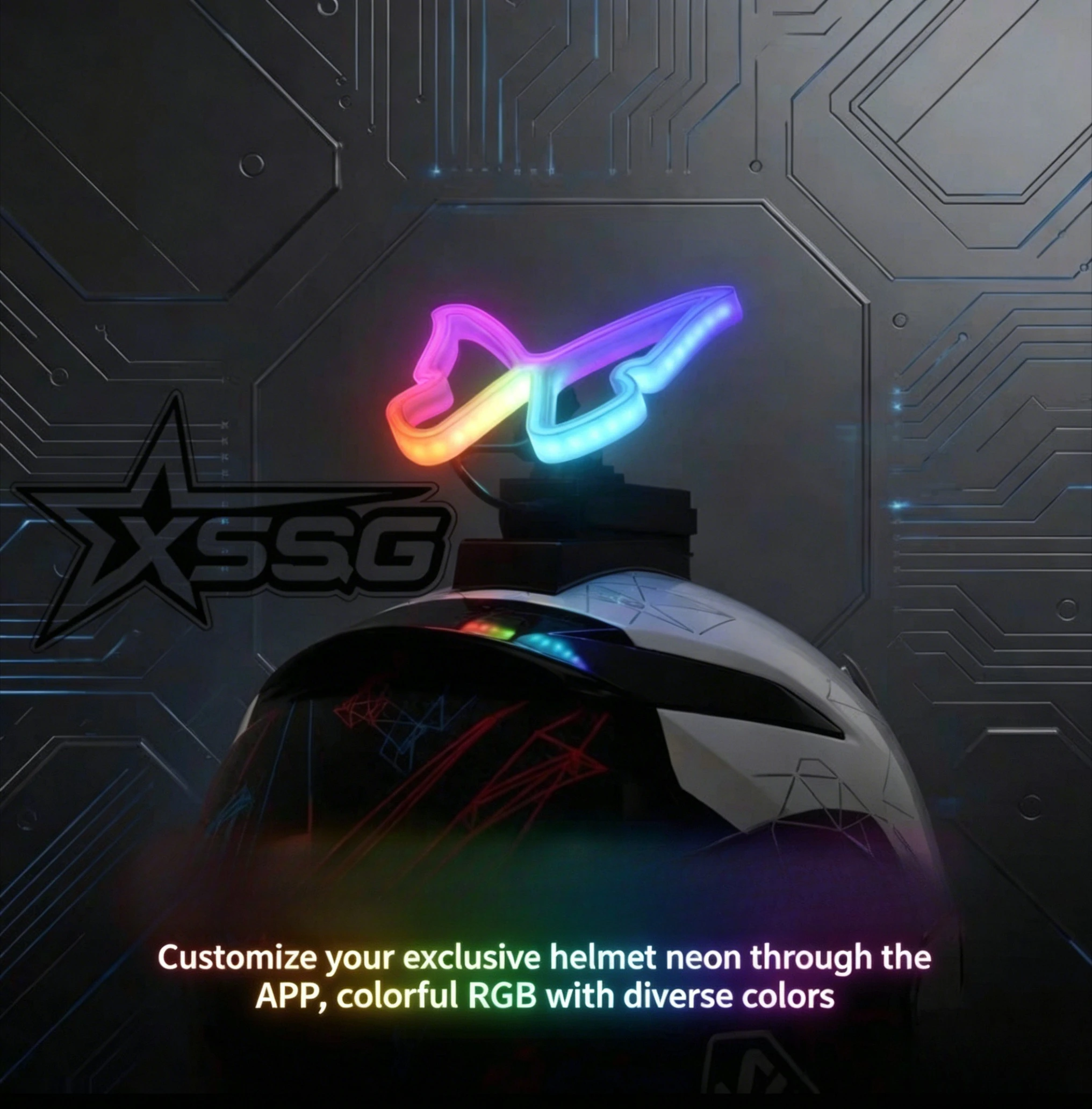 New APP Helmet Light Decorative Strip Night Riding Decorative Light Adjustable Color Universal Motorcycle Decorative Accessories
New APP Helmet Light Decorative Strip Night Riding Decorative Light Adjustable Color Universal Motorcycle Decorative Accessories