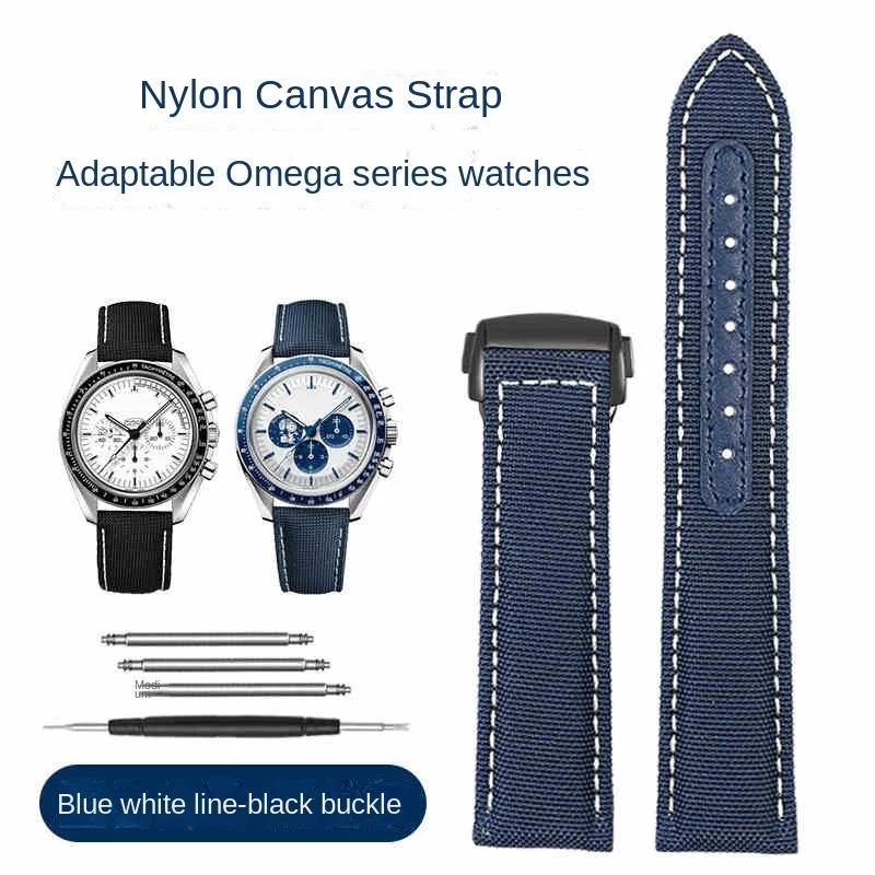 19mm 20mm Woven Canvas Watch Strap For Omega Seamaster 300 AT150 Fabric Leather Nylon AQUA TERRA 150 Blue Black Watch band
19mm 20mm Woven Canvas Watch Strap For Omega Seamaster 300 AT150 Fabric Leather Nylon AQUA TERRA 150 Blue Black Watch band