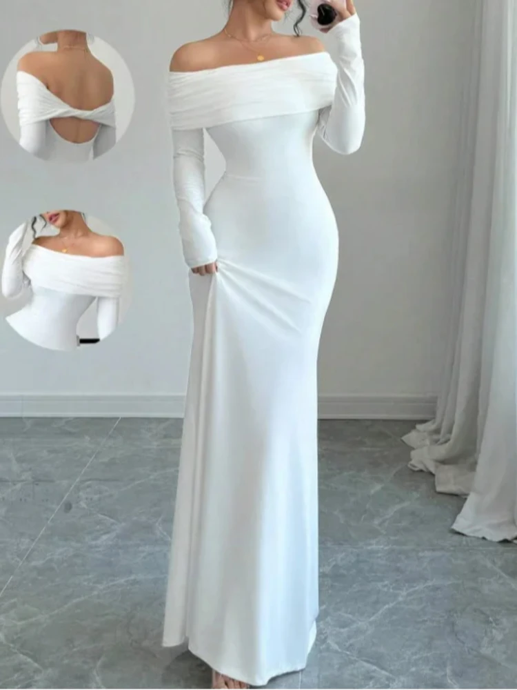 European and American 2025 Cross border Spring/Summer New French Fashion One Piece Collar Slim Fit High Waist Sexy Banquet Dress
European and American 2025 Cross border Spring/Summer New French Fashion One Piece Collar Slim Fit High Waist Sexy Banquet Dress