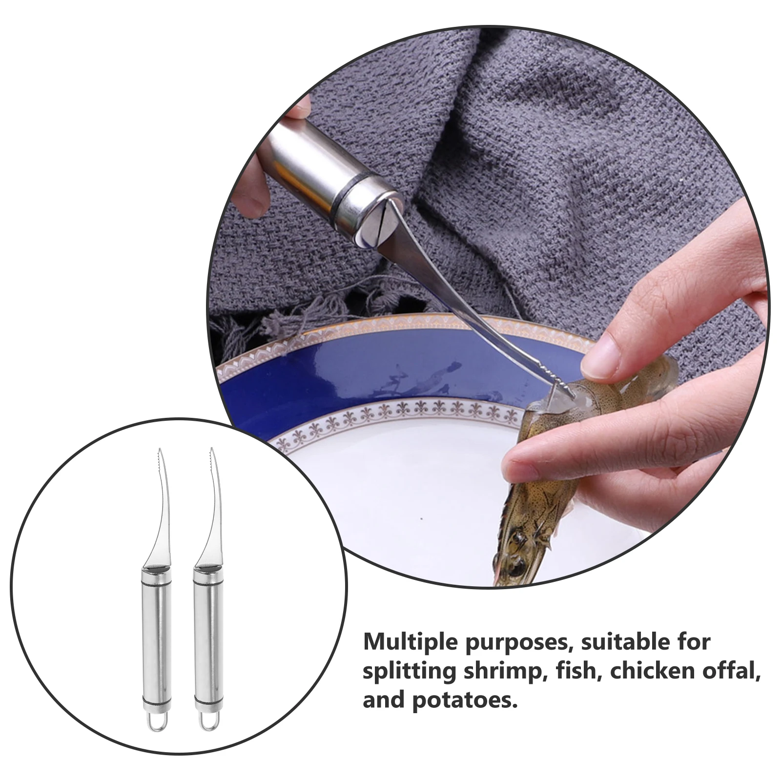 3Pcs Shrimp Line Peelers Stainless Steel Ergonomic Shrimp Shell Openers Effort Tools for Home Restaurant
3Pcs Shrimp Line Peelers Stainless Steel Ergonomic Shrimp Shell Openers Effort Tools for Home Restaurant