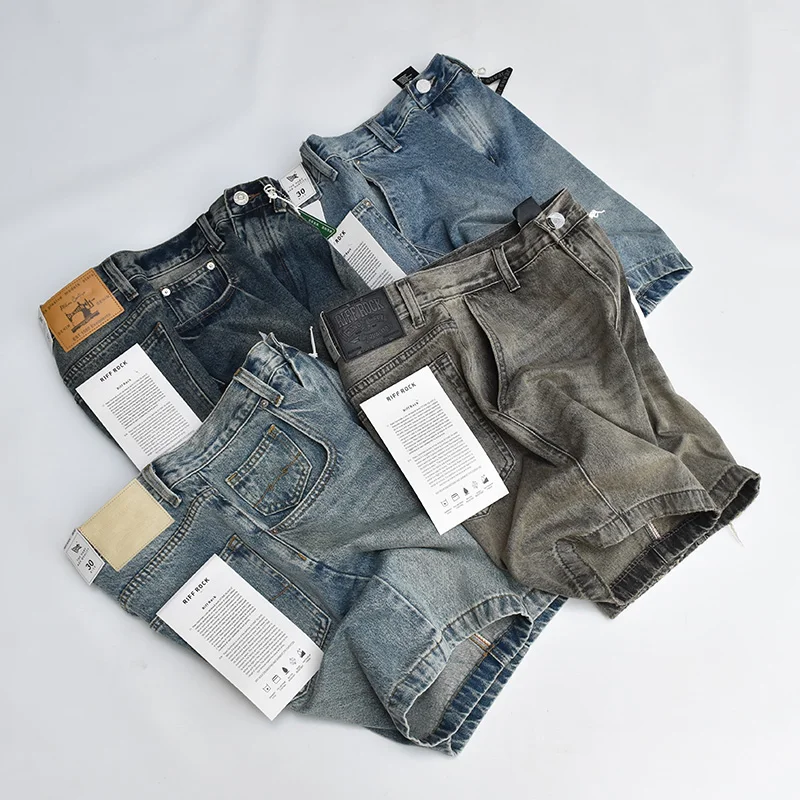 Summer 100% Cotton Washed Denim Shorts Japanese Americana Style Loose Fit Casual Men's Retro 5-Panel Shorts Jeans
Summer 100% Cotton Washed Denim Shorts Japanese Americana Style Loose Fit Casual Men's Retro 5-Panel Shorts Jeans
