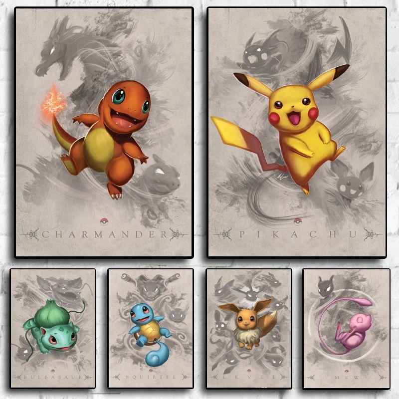 Canvas Printing Pokemon Eevee Charmander Home Picture Aesthetic Poster Children Gifts Decoration Paintings High Quality Art
Canvas Printing Pokemon Eevee Charmander Home Picture Aesthetic Poster Children Gifts Decoration Paintings High Quality Art