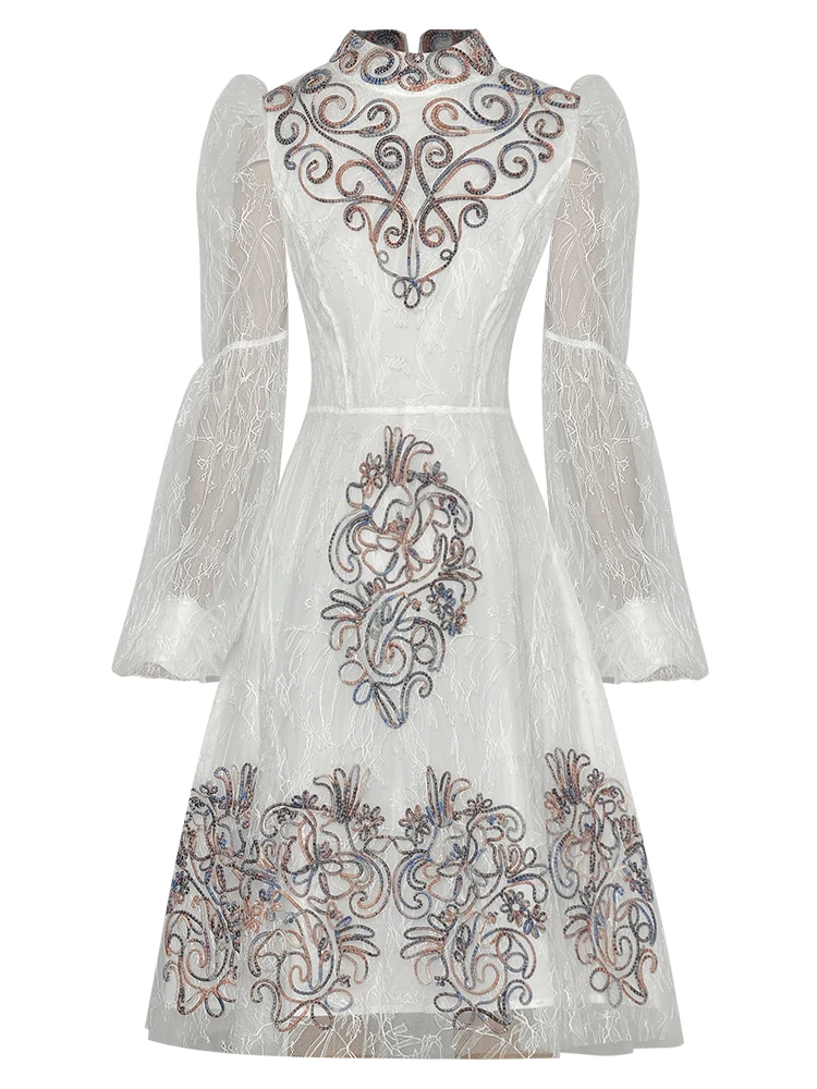 Summer Ladies High Qualit Fashion Party White Embroidery Lace Sweet Sunscreen Elegant Casual Long Sleeved Sexy Girls Midi Dress
Summer Ladies High Qualit Fashion Party White Embroidery Lace Sweet Sunscreen Elegant Casual Long Sleeved Sexy Girls Midi Dress