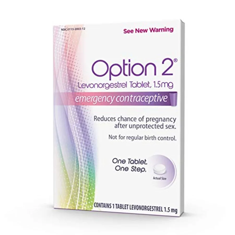 Option 2 Emergency Contraceptive, 1.5 mg Levorgestrel Tablet, Morning After Pill for Women, Compare to Plan B One-Step, 1 Count
Option 2 Emergency Contraceptive, 1.5 mg Levorgestrel Tablet, Morning After Pill for Women, Compare to Plan B One-Step, 1 Count