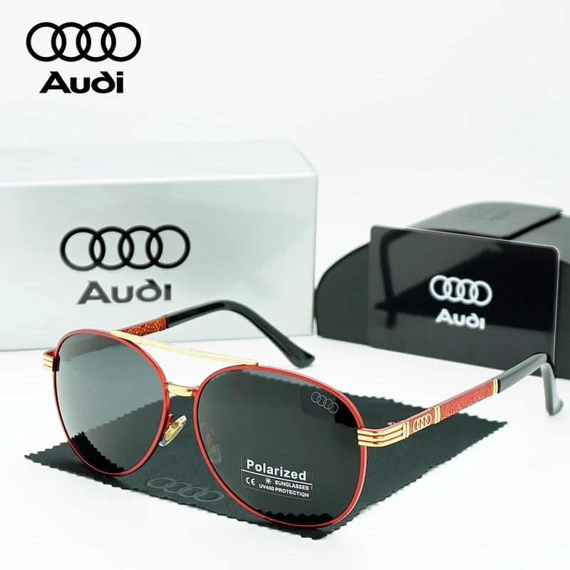 AUDI High Quality Sunglasses for Men Fashion Polarized Driving Eyewear Red Metal Frame Gold Pilot Sun Glasses Original Box
AUDI High Quality Sunglasses for Men Fashion Polarized Driving Eyewear Red Metal Frame Gold Pilot Sun Glasses Original Box