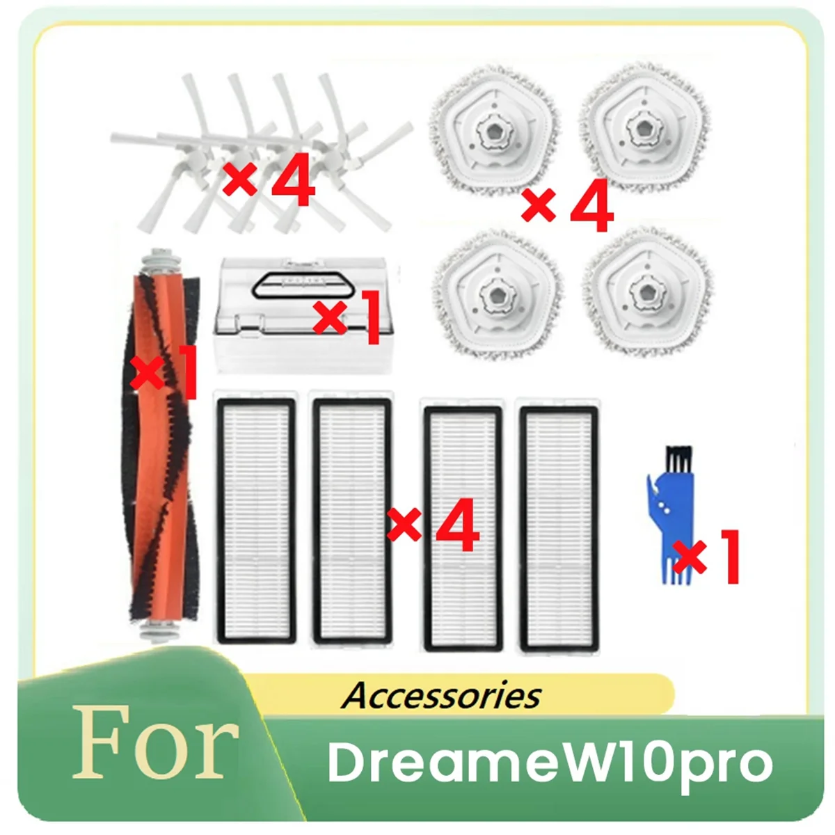 15 шт. для Dreame W10 Pro, комплект аксессуаров для пылесоса, основная боковая щетка, фильтр, швабра, запасные части для очистки M14K
15 шт. для Dreame W10 Pro, комплект аксессуаров для пылесоса, основная боковая щетка, фильтр, швабра, запасные части для очистки M14K