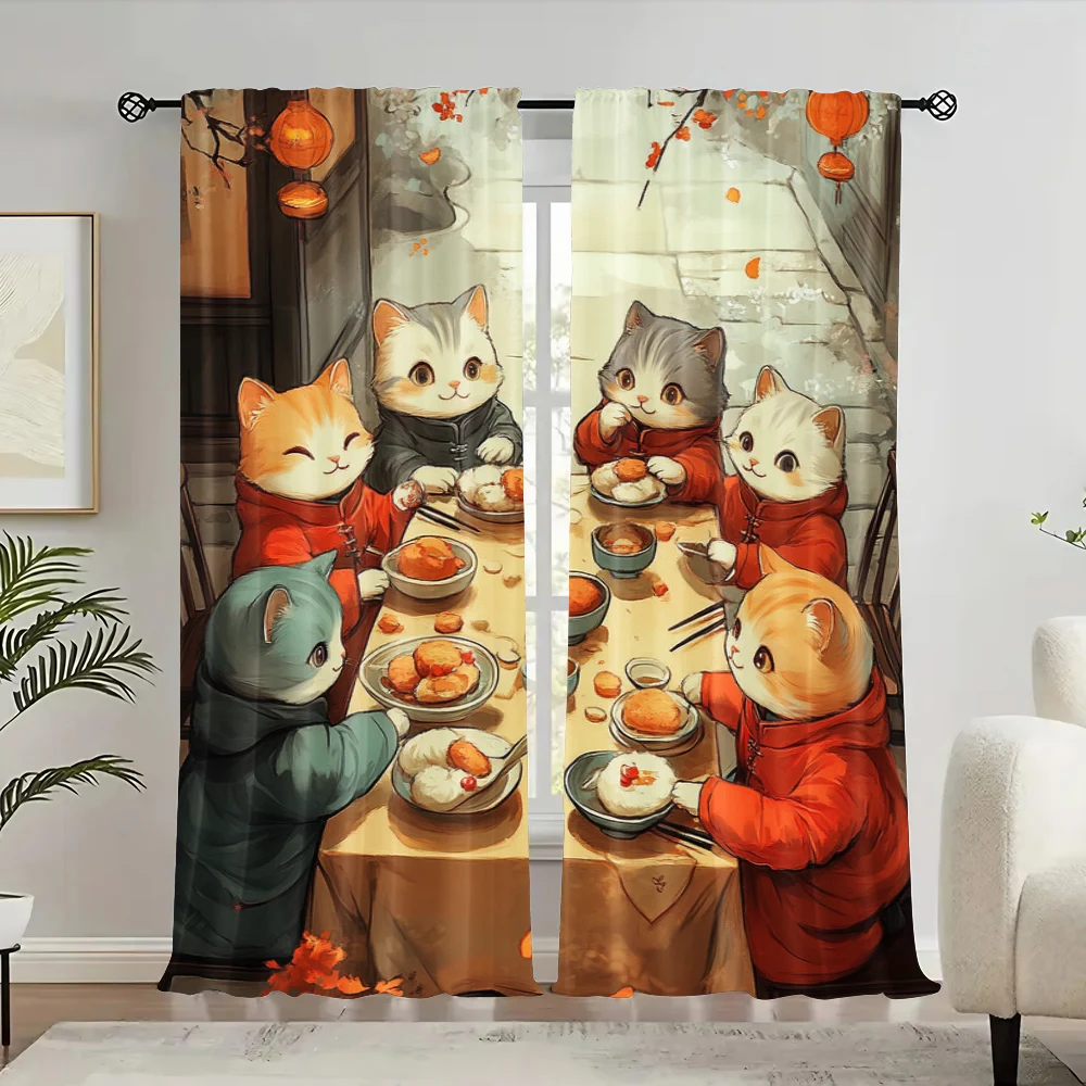 2pc, Curtains The cat eats_ Durable Polyester,Without Electricity Festive Wall Decor Perfect for Various room decor aesthetic
2pc, Curtains The cat eats_ Durable Polyester,Without Electricity Festive Wall Decor Perfect for Various room decor aesthetic