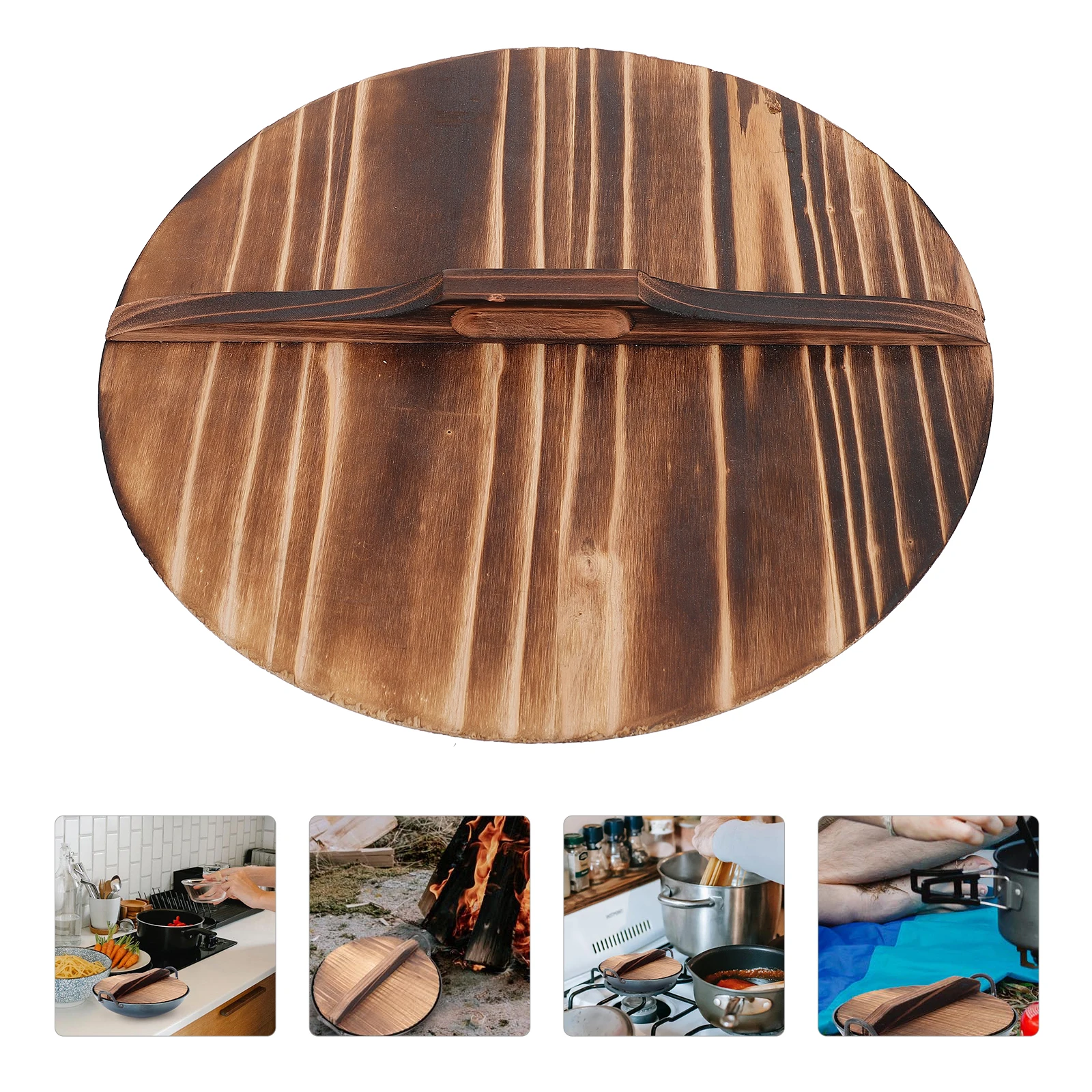 1pc Wooden Pot Cover Household Kitchenware Frying Pan Lid Protective Splicing Design Waterproof Moisture Resistant Corrosion
1pc Wooden Pot Cover Household Kitchenware Frying Pan Lid Protective Splicing Design Waterproof Moisture Resistant Corrosion