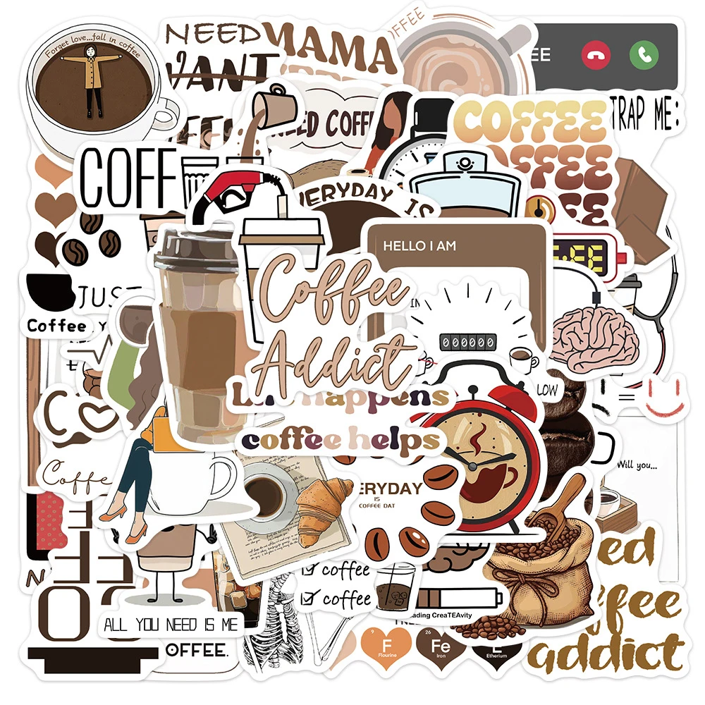 10/30/50pcs Ins Style Coffee Addict Cartoon Stickers Decals DIY Water Bottle Phone Notebook Creative Graffiti Sticker Decoration
10/30/50pcs Ins Style Coffee Addict Cartoon Stickers Decals DIY Water Bottle Phone Notebook Creative Graffiti Sticker Decoration