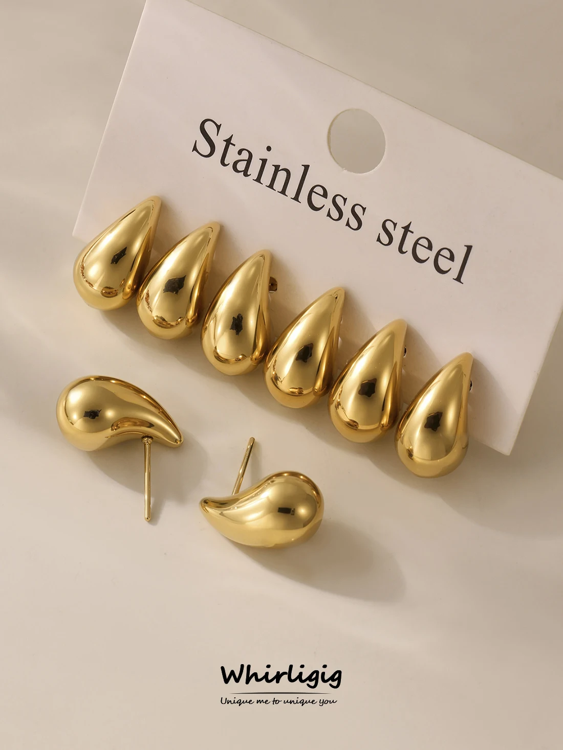 Classic Waterdrop Shape Gold Plated Earrings For Women Stainless Steel Ear Studs Luxury Jewelry
Classic Waterdrop Shape Gold Plated Earrings For Women Stainless Steel Ear Studs Luxury Jewelry