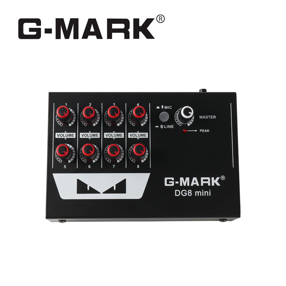Line Mixer G-MARK DG8mini Ultra Low Noise 8 Channels Mini Sound Mixer Power Supply DC5V Easy Operation Audios Mixer
Line Mixer G-MARK DG8mini Ultra Low Noise 8 Channels Mini Sound Mixer Power Supply DC5V Easy Operation Audios Mixer
