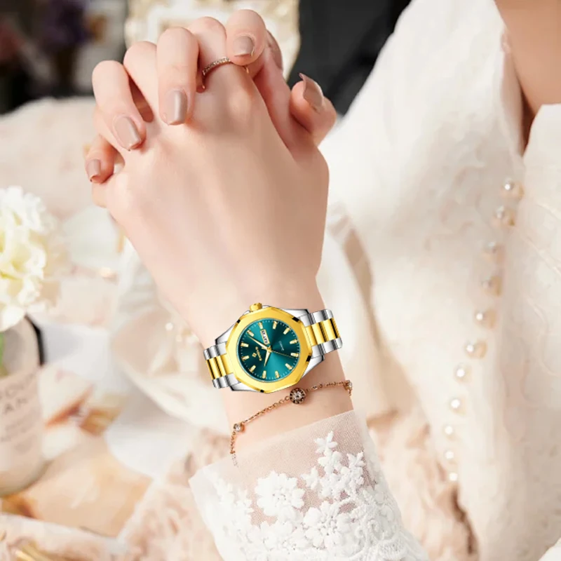 BangWei Elegant Luxury Quartz Woman Watch Fashion Style Simple Dial Luminous Waterproof Calendar Week Display Women's Wristwatch
BangWei Elegant Luxury Quartz Woman Watch Fashion Style Simple Dial Luminous Waterproof Calendar Week Display Women's Wristwatch