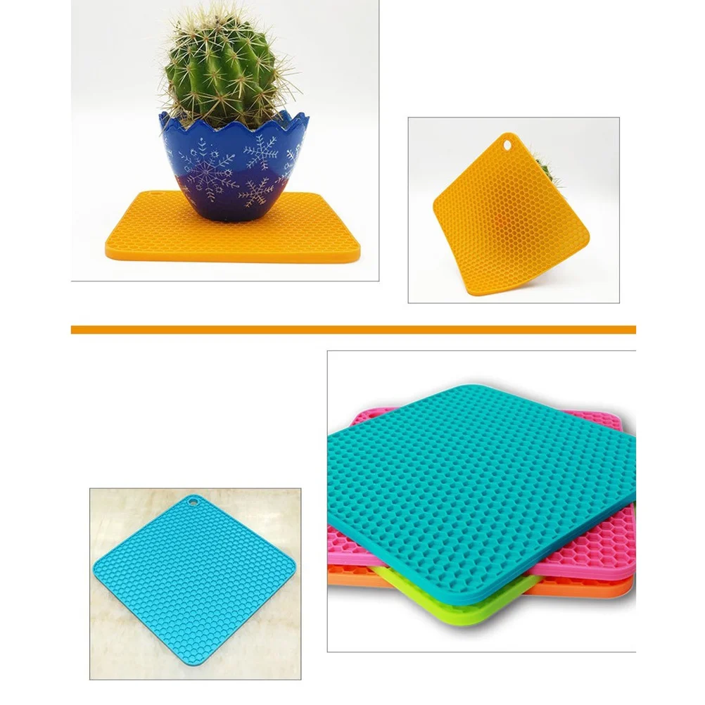4Pcs Non Slip Silicone Mat Square Food Grade Heat Resistant Pad for Bowl Cup Holder Table Mat
4Pcs Non Slip Silicone Mat Square Food Grade Heat Resistant Pad for Bowl Cup Holder Table Mat