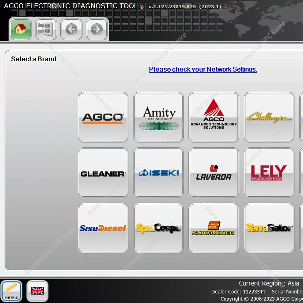 Обновление электронного диагностического программного обеспечения AGCO EDT на 2024 годы с одноразовой бесплатной активацией.
Обновление электронного диагностического программного обеспечения AGCO EDT на 2024 годы с одноразовой бесплатной активацией.