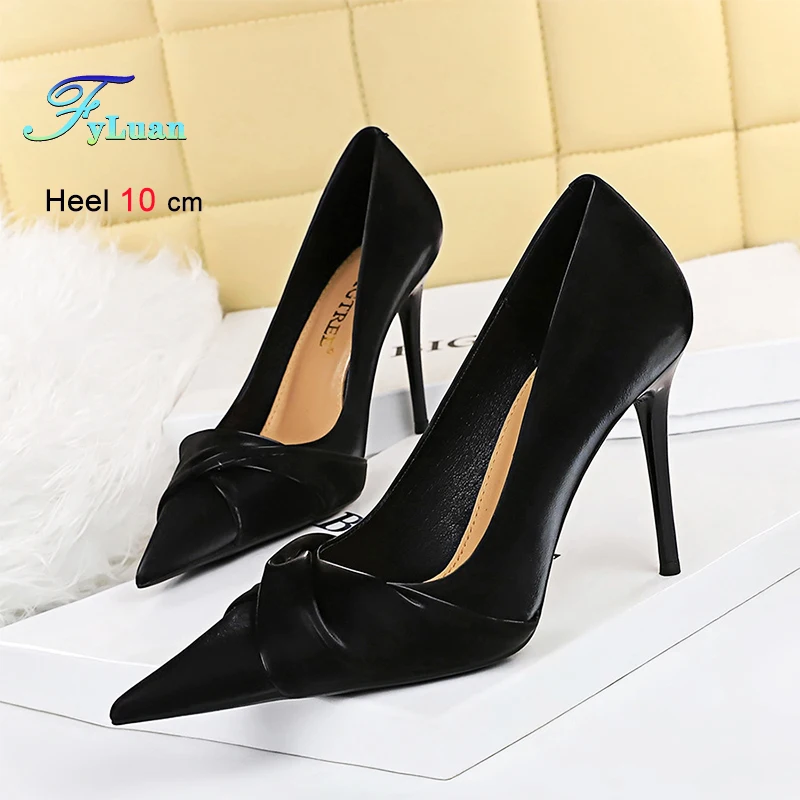 2025 Spring High Heels 10cm Women's Shoes Pointed Heels Shallow Mouth Lady Pumps Butterfly Knot Stilettoes Elegant Banquet Shoes
2025 Spring High Heels 10cm Women's Shoes Pointed Heels Shallow Mouth Lady Pumps Butterfly Knot Stilettoes Elegant Banquet Shoes
