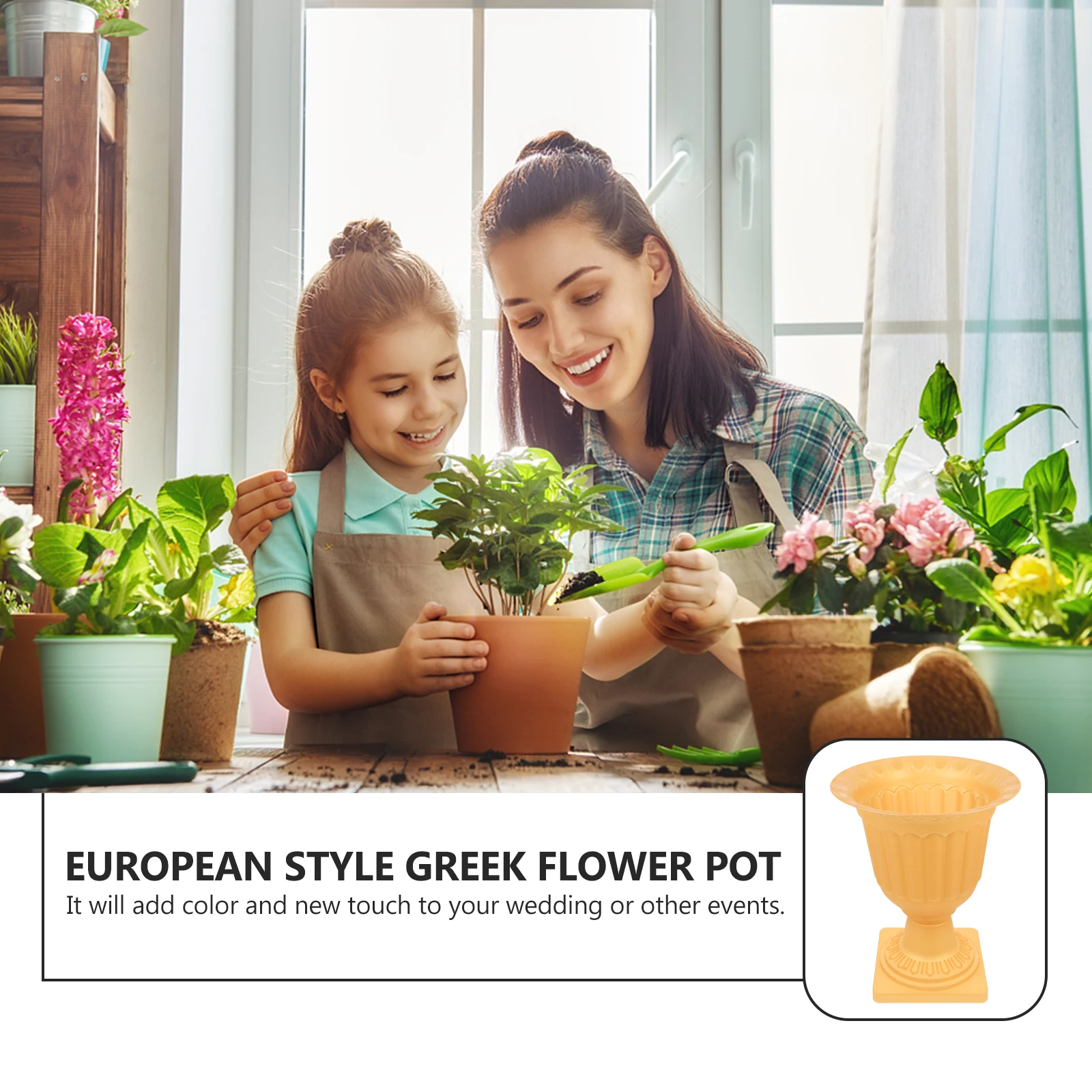 1pc European Style Grecian Flower Pot Decorative Planter for Wedding Party Road Guiding Plastic Outdoor Villa Yard
1pc European Style Grecian Flower Pot Decorative Planter for Wedding Party Road Guiding Plastic Outdoor Villa Yard