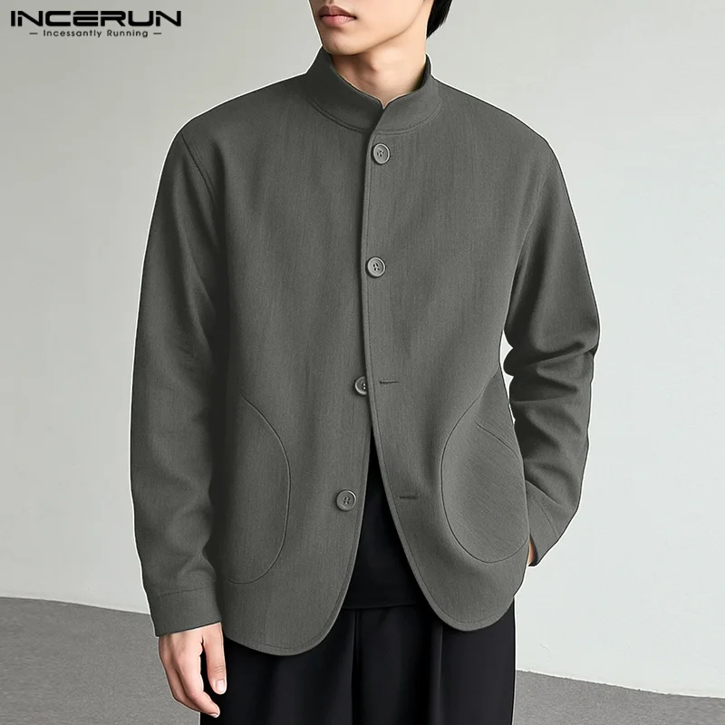 INCERUN Men Blazer Solid Color Stand Collar Long Sleeve Vintage Male Suit Streetwear Loose 2025 Retro Casual Thin Coats S-5XL
INCERUN Men Blazer Solid Color Stand Collar Long Sleeve Vintage Male Suit Streetwear Loose 2025 Retro Casual Thin Coats S-5XL