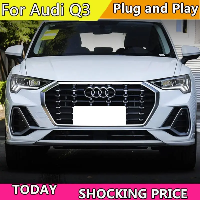 Автомобильные фары для Audi Q3 2019-2020, высокий стиль, полностью светодиодная сборка, обновление, комплект аксессуаров для линз проектора с высокой настройкой
Автомобильные фары для Audi Q3 2019-2020, высокий стиль, полностью светодиодная сборка, обновление, комплект аксессуаров для линз проектора с высокой настройкой