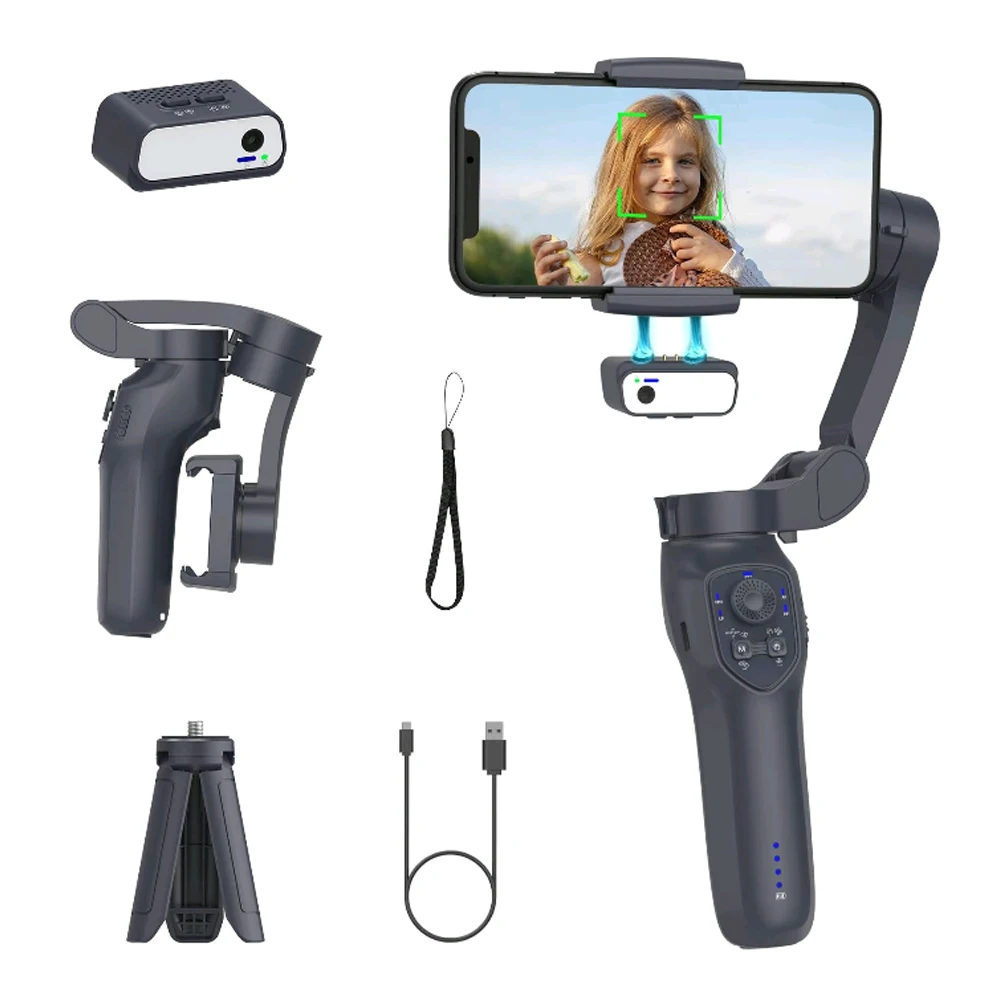 Tracking Phone Gimbal Stabilizer, 3-Axis Smartphone Foldable Gimbal for iPhone, Gimbal with Focus Wheel Vlog Stabilizer
Tracking Phone Gimbal Stabilizer, 3-Axis Smartphone Foldable Gimbal for iPhone, Gimbal with Focus Wheel Vlog Stabilizer