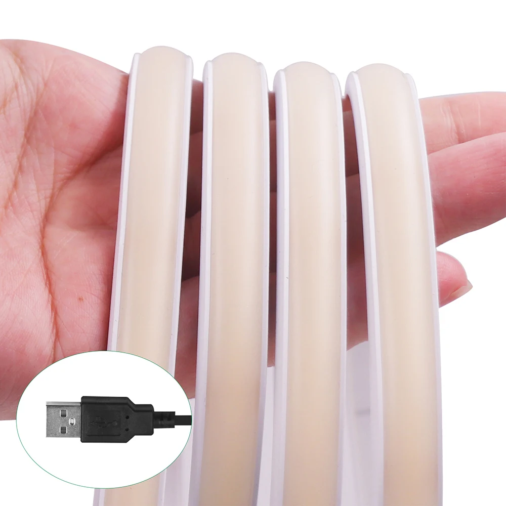 USB COB Neon LED Strip Light 5V 320LED/m 3000K 4000K 6000K Flexible Silicone Neon Rope Lights for Home Christmas Party Bedroom
USB COB Neon LED Strip Light 5V 320LED/m 3000K 4000K 6000K Flexible Silicone Neon Rope Lights for Home Christmas Party Bedroom