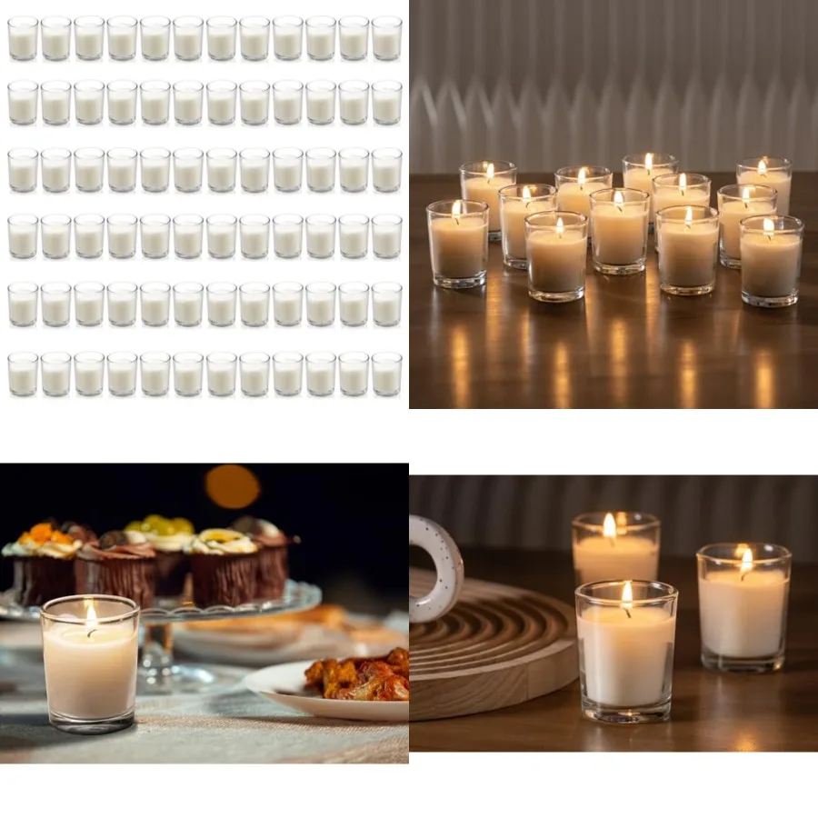 Warm White Unscented Clear Glass Filled Votive Candles. Hand Poured Wax Candle Ideal Gifts for Aromatherapy Spa Weddings Birthd
Warm White Unscented Clear Glass Filled Votive Candles. Hand Poured Wax Candle Ideal Gifts for Aromatherapy Spa Weddings Birthd