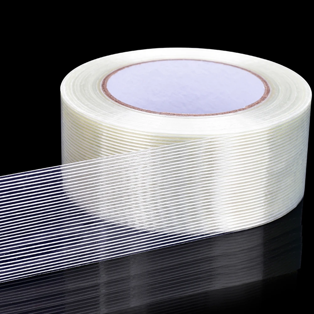 Strong Filament Transparent Striped Fiber Electrical Fixed Glass Steel Plate Strapping Model Sealing Tape 25M
Strong Filament Transparent Striped Fiber Electrical Fixed Glass Steel Plate Strapping Model Sealing Tape 25M