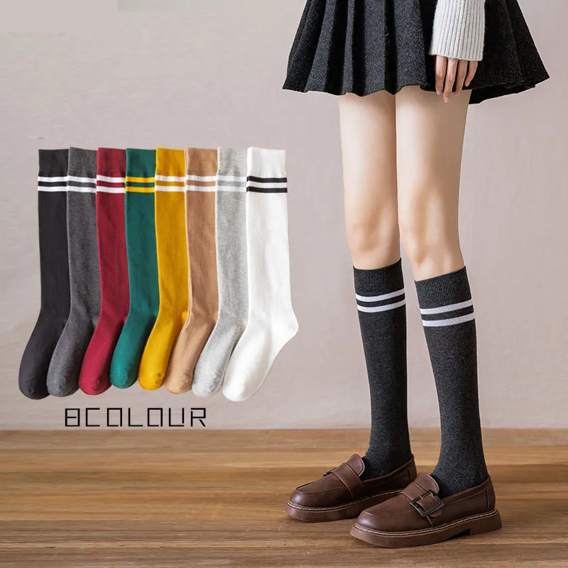 Harajuku Retro Women Cotton Two Stripe Long Knee Socks JK Japanese Lady Gift White Black Grey Red School Girl Thigh High party
Harajuku Retro Women Cotton Two Stripe Long Knee Socks JK Japanese Lady Gift White Black Grey Red School Girl Thigh High party