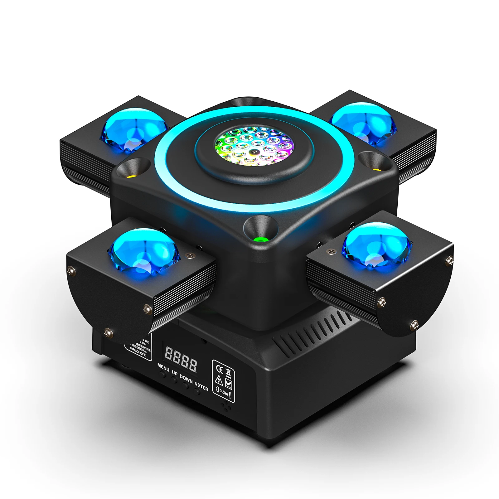 Yiflamefly 90W RGBW Colorful Moving Head Lights Four-armed Stage Light Laser Lighting Effect DMX512 DJ Light For Wedding Party
Yiflamefly 90W RGBW Colorful Moving Head Lights Four-armed Stage Light Laser Lighting Effect DMX512 DJ Light For Wedding Party