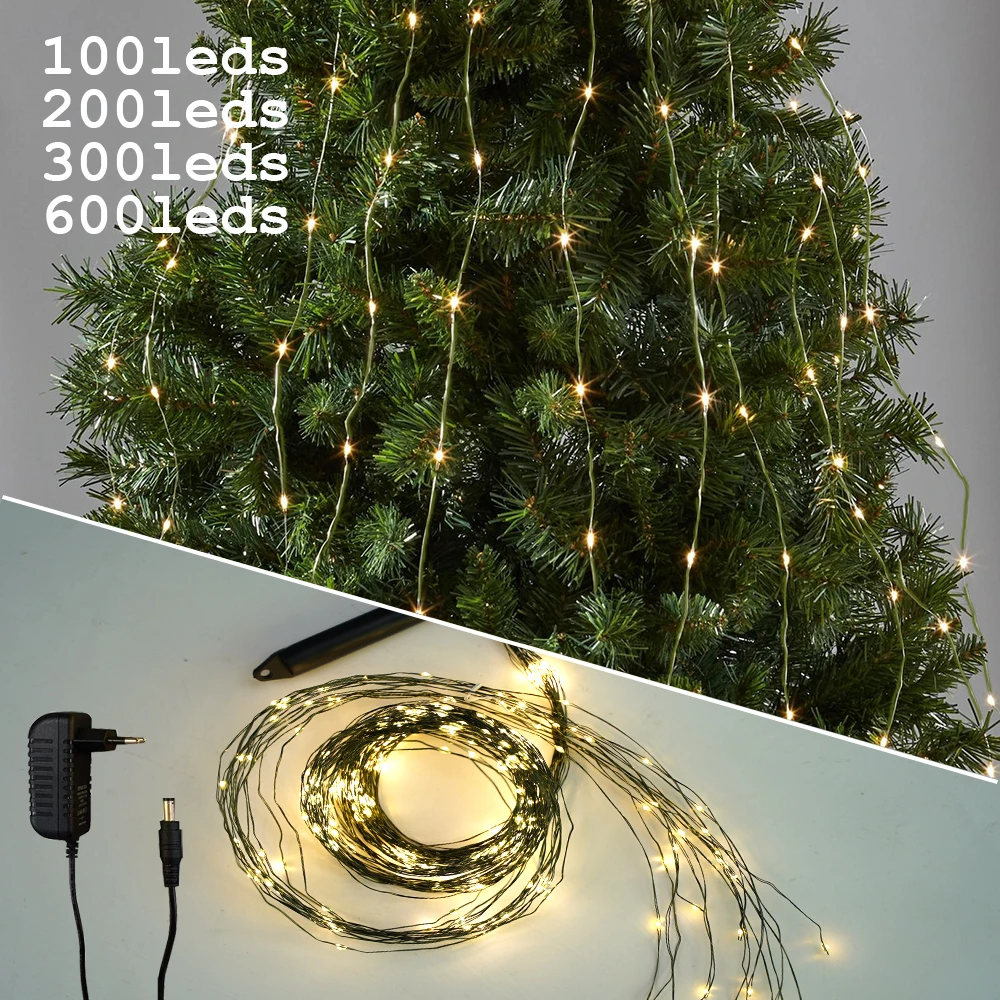Christmas Lights Curtain String Light Waterfall Outdoor Decoration 2M 100-600LED Fairy Led Garland For Tree Garden Party Holiday
Christmas Lights Curtain String Light Waterfall Outdoor Decoration 2M 100-600LED Fairy Led Garland For Tree Garden Party Holiday