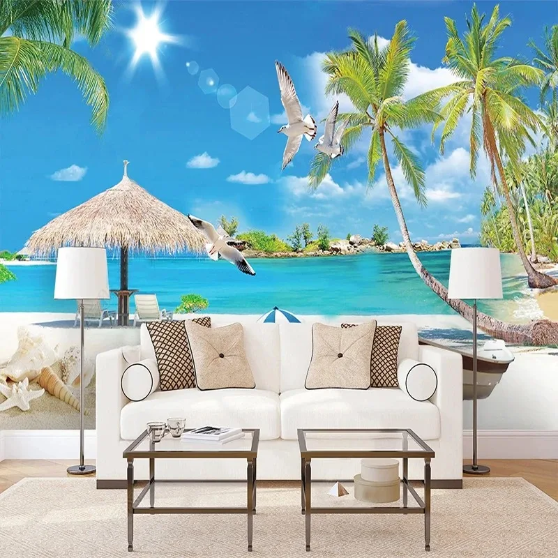 3D Ocean Sea View Wall Mural Wallpaper Coastal Beach Scenery for Living Room Bedroom TV Sofa Background Wall Home Decoration
3D Ocean Sea View Wall Mural Wallpaper Coastal Beach Scenery for Living Room Bedroom TV Sofa Background Wall Home Decoration