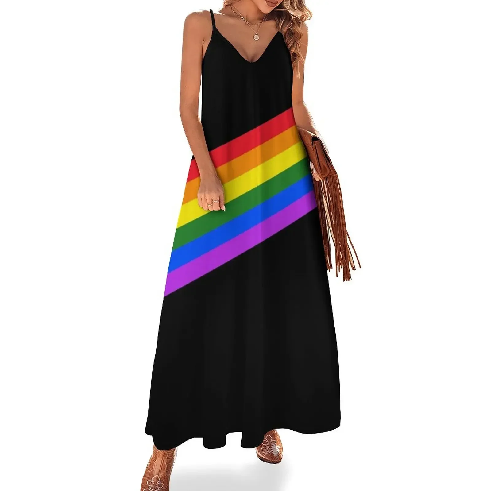 Rainbow Stripes Sleeveless Dress elegant party dress for women 2024 cute dress
Rainbow Stripes Sleeveless Dress elegant party dress for women 2024 cute dress