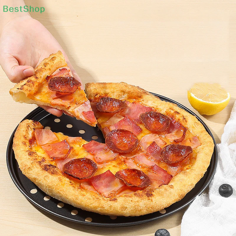 Bakeware Baking Tool Carbon Steel Non-stick Pizza Baking Pan Mesh Tray Plate Round Deep Dish Pizza Pan Tray Mould
Bakeware Baking Tool Carbon Steel Non-stick Pizza Baking Pan Mesh Tray Plate Round Deep Dish Pizza Pan Tray Mould