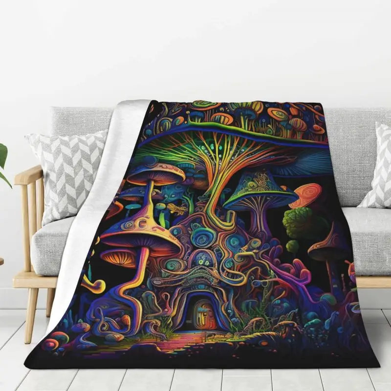 Custom Psychedelic Shroom Elves House Blanket Warm Fleece Soft Flannel Trippy Goth Throw Blankets for Bed Sofa Travel Autumn
Custom Psychedelic Shroom Elves House Blanket Warm Fleece Soft Flannel Trippy Goth Throw Blankets for Bed Sofa Travel Autumn