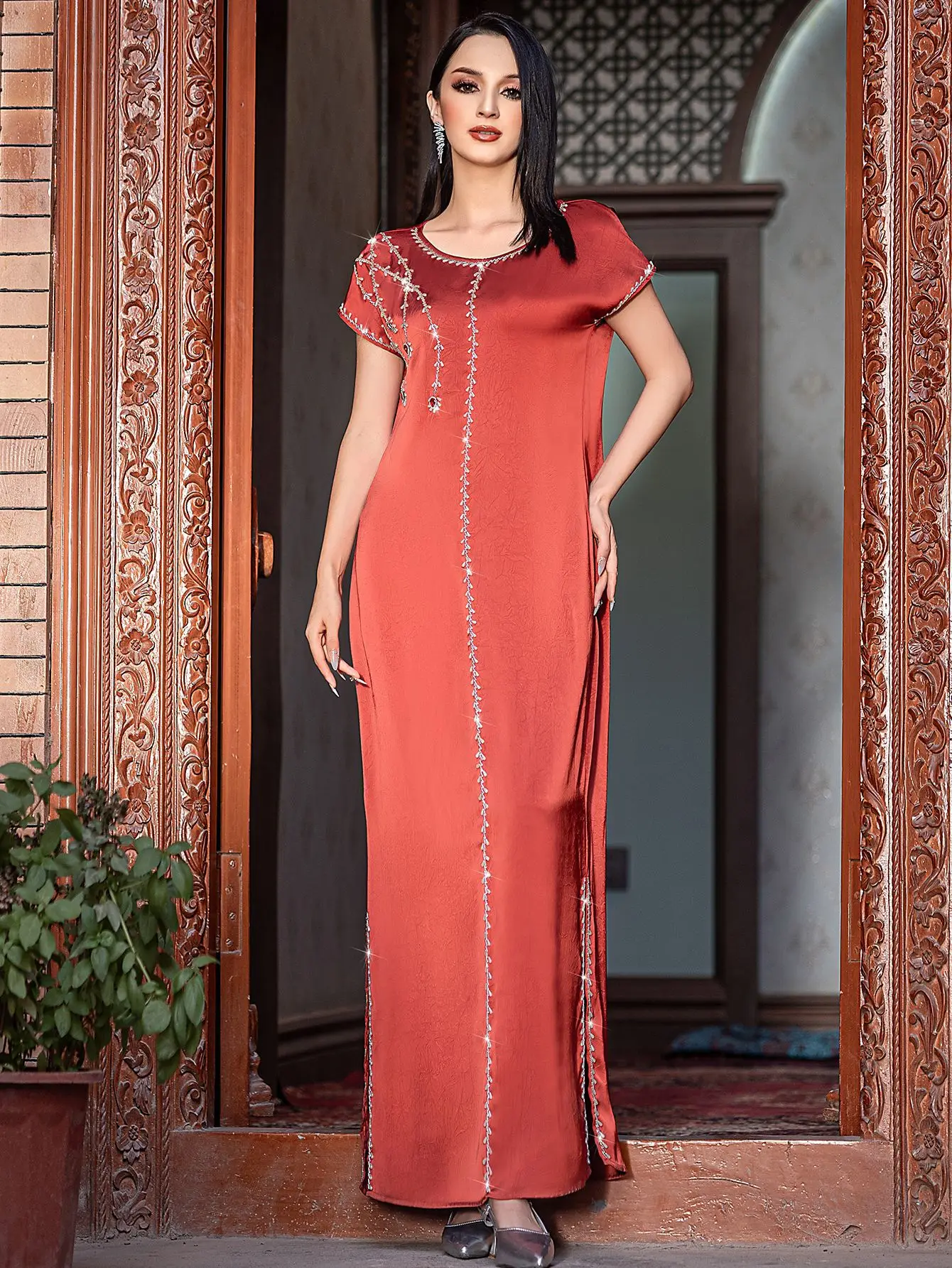 Ramadan Eid Abayas Dubai Luxury Diamonds Jalabiya Women Muslim Dress Caftan Marocain Femme Robe Islam Clothing Turkey Kaftan New
Ramadan Eid Abayas Dubai Luxury Diamonds Jalabiya Women Muslim Dress Caftan Marocain Femme Robe Islam Clothing Turkey Kaftan New