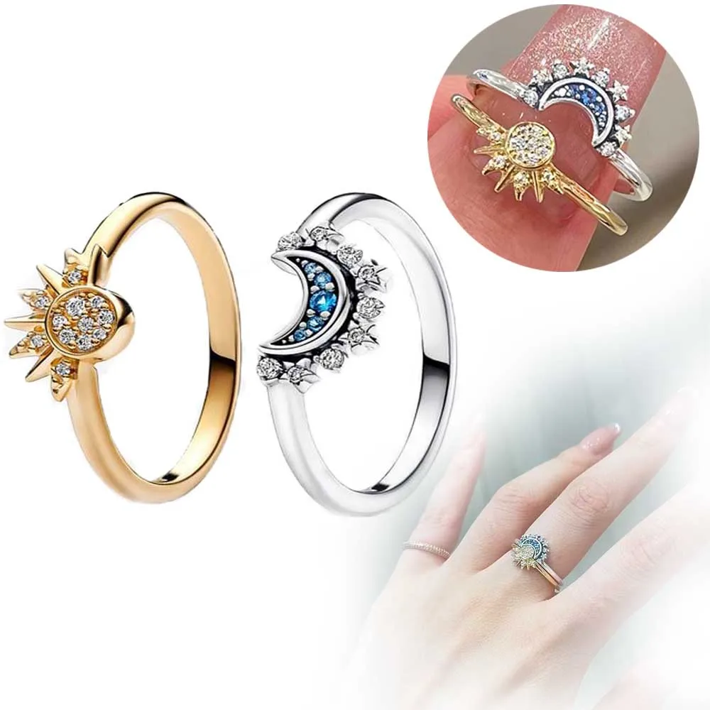Classical 925 Sterling Silver Moon and Star Ring Showcasing Love Couple Ring Gift
Classical 925 Sterling Silver Moon and Star Ring Showcasing Love Couple Ring Gift