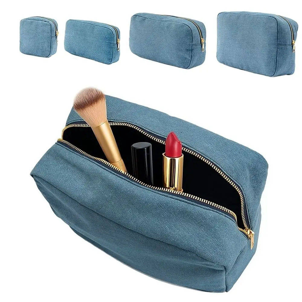 4 Sizes Blue Denim Cosmetic Pouch with Zipper Vintage Jean Toiletry Case Stationery Organizer Solid Color Travel Storage Bag
4 Sizes Blue Denim Cosmetic Pouch with Zipper Vintage Jean Toiletry Case Stationery Organizer Solid Color Travel Storage Bag