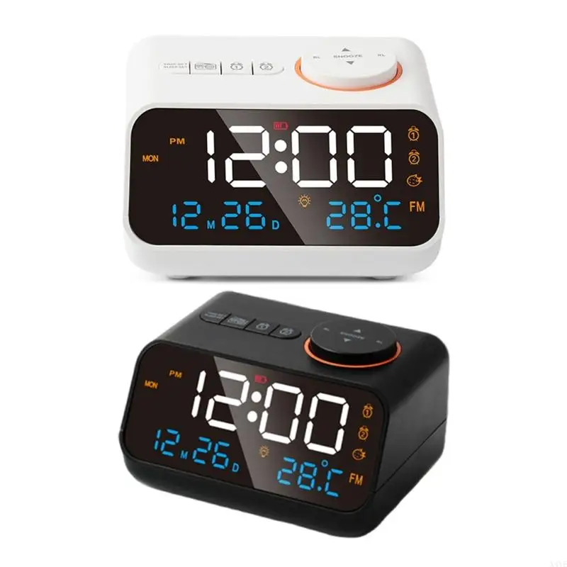 X4YE Digital LED Desk Clock with Voice Control and Alarm Clocks Ringtone Infinitely Setting USB Charging 12/24 Hour
X4YE Digital LED Desk Clock with Voice Control and Alarm Clocks Ringtone Infinitely Setting USB Charging 12/24 Hour