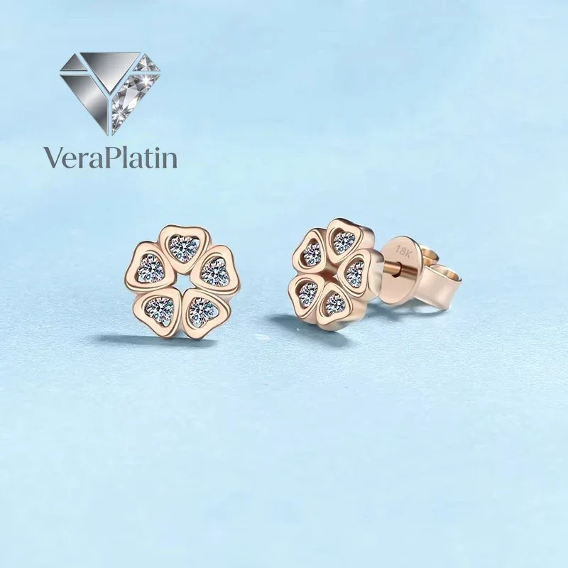 VeraPlatin Girlfriend Birthday Gift 18K Rose Gold Earplug Stud Earrings 0.25Carat Moissanite Diamond Women Valentine's Daughter
VeraPlatin Girlfriend Birthday Gift 18K Rose Gold Earplug Stud Earrings 0.25Carat Moissanite Diamond Women Valentine's Daughter