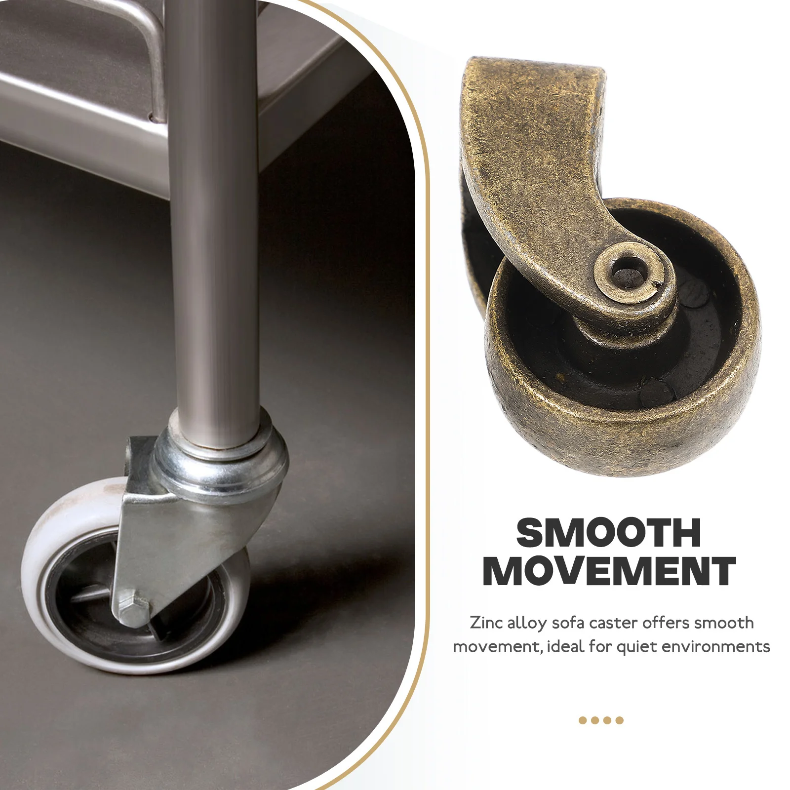 Universal Zinc Caster Wheel Replacement Zinc Alloy Sofa Wheel for Sofa Couch Furniture Legs Durable Smooth Quiet
Universal Zinc Caster Wheel Replacement Zinc Alloy Sofa Wheel for Sofa Couch Furniture Legs Durable Smooth Quiet