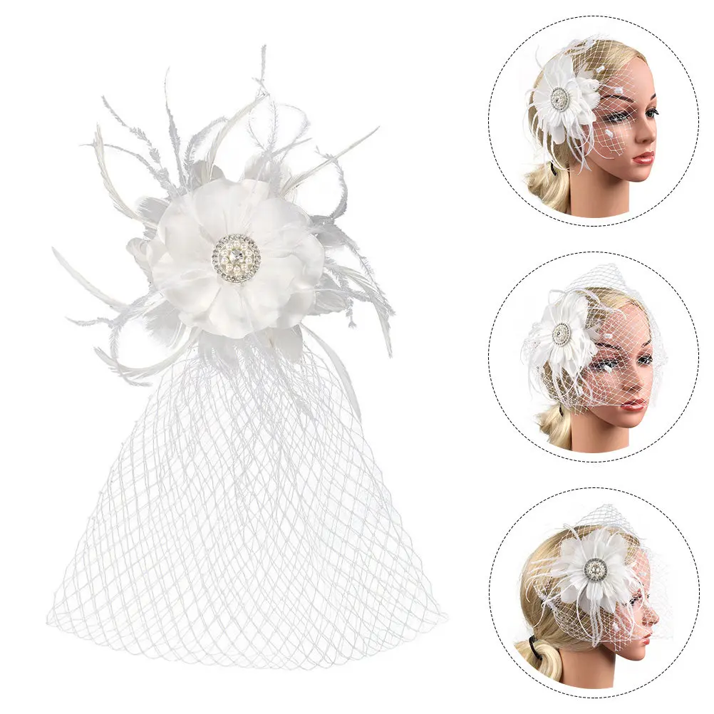 Tea Party Fascinator Hat with Face Veil Elegant Vintage 1920S Style Women's Banquet Headpiece for Prom Photography Bridal Event
Tea Party Fascinator Hat with Face Veil Elegant Vintage 1920S Style Women's Banquet Headpiece for Prom Photography Bridal Event