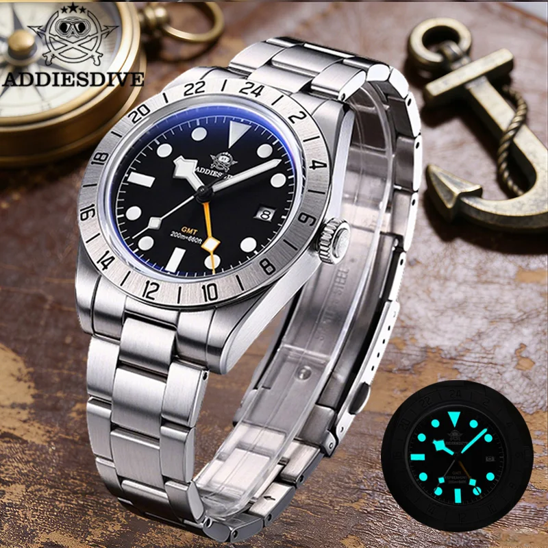 ADDIESDIVE Men's Quartz Watch Top Brand 39mm GMT Dual Time Zone Wristwatch Bubble Glass Super Luminous Waterproof Male Watches
ADDIESDIVE Men's Quartz Watch Top Brand 39mm GMT Dual Time Zone Wristwatch Bubble Glass Super Luminous Waterproof Male Watches