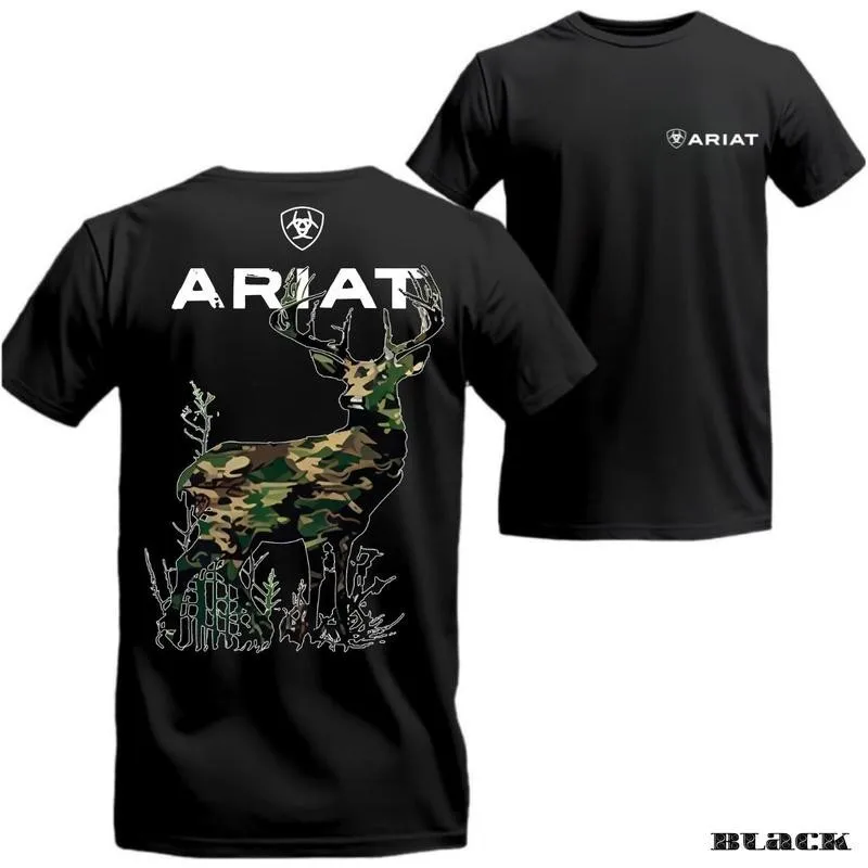 Ariat Hunting T-Shirt - Camo Deer Print, Western Outdoor Vibes, Comfortable Fit
Ariat Hunting T-Shirt - Camo Deer Print, Western Outdoor Vibes, Comfortable Fit