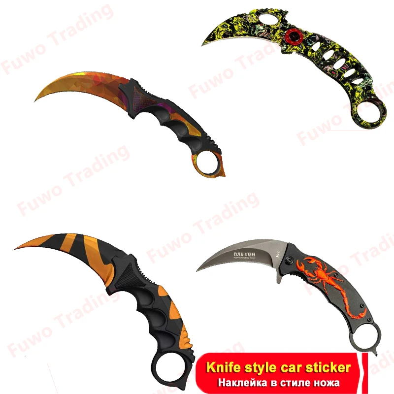 Personality Car Stickers CS GO Karambit Knife Laptop Suitable for Any Flat and Smooth Clean Surface Vinyl Decor Waterproof PVC
Personality Car Stickers CS GO Karambit Knife Laptop Suitable for Any Flat and Smooth Clean Surface Vinyl Decor Waterproof PVC