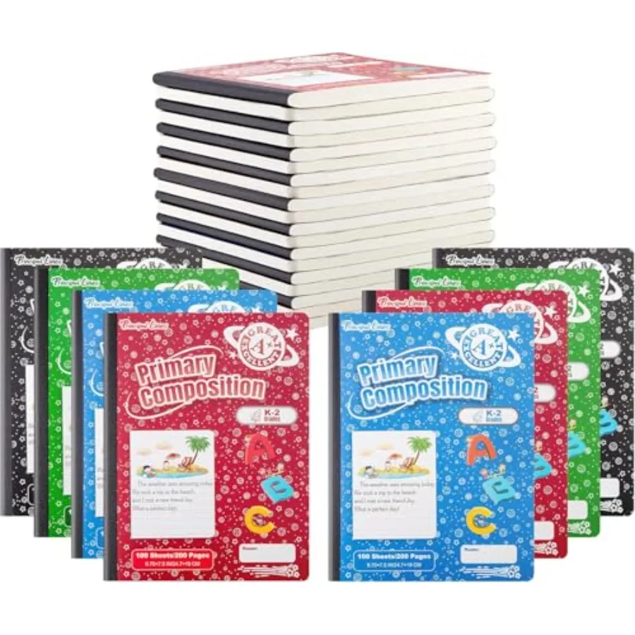 Primary Composition Notebook K-2 Primary Ruled Journal Draw and Write Journal for Notebook School Supplies for Students Hard Co
Primary Composition Notebook K-2 Primary Ruled Journal Draw and Write Journal for Notebook School Supplies for Students Hard Co
