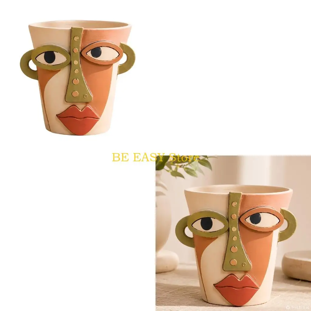 E28F Eye Catching Artistic Face Planter Pot Funny Face Flower Pot Perfect For Small Greenery And Modern Interior Design
E28F Eye Catching Artistic Face Planter Pot Funny Face Flower Pot Perfect For Small Greenery And Modern Interior Design