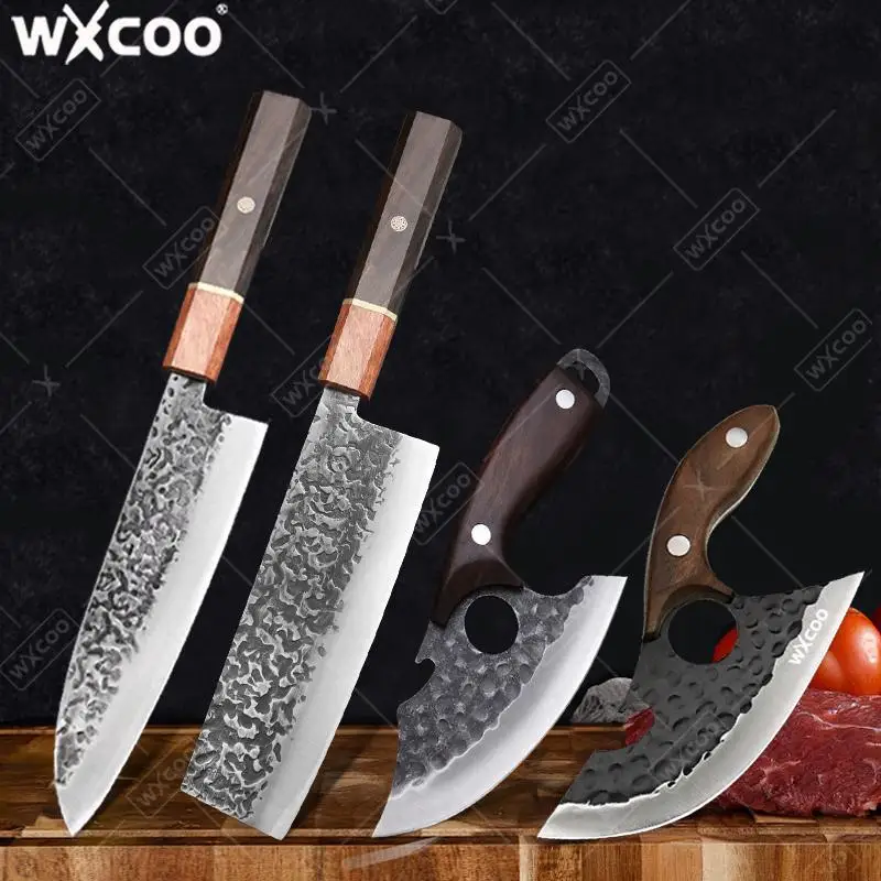 Профессиональный кованый нож мясника, нож для фруктов, кухонный нож для барбекю, нож для нарезки мяса, тесак, открывалка для бутылок, многофункциональный инструмент
Профессиональный кованый нож мясника, нож для фруктов, кухонный нож для барбекю, нож для нарезки мяса, тесак, открывалка для бутылок, многофункциональный инструмент