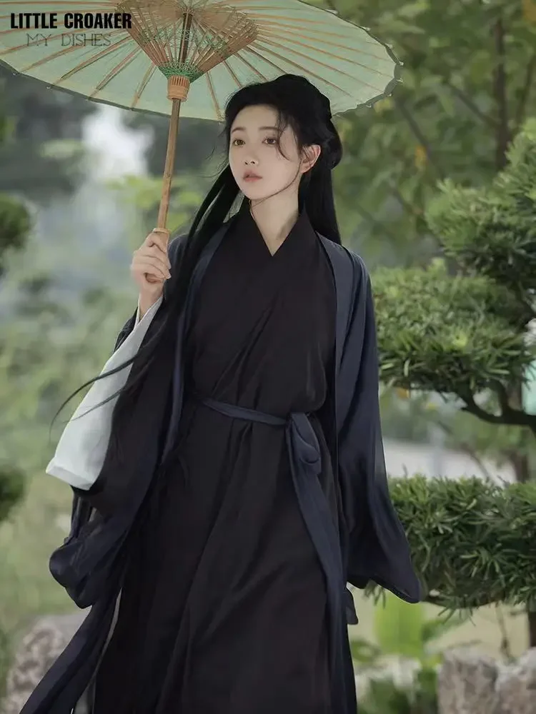 Weighing Hanboks Traditional Hanfu Woman Cape Cloak + Straight-front Robe + Top Pants Set Inner Wear Black Hanfu Cosplay
Weighing Hanboks Traditional Hanfu Woman Cape Cloak + Straight-front Robe + Top Pants Set Inner Wear Black Hanfu Cosplay
