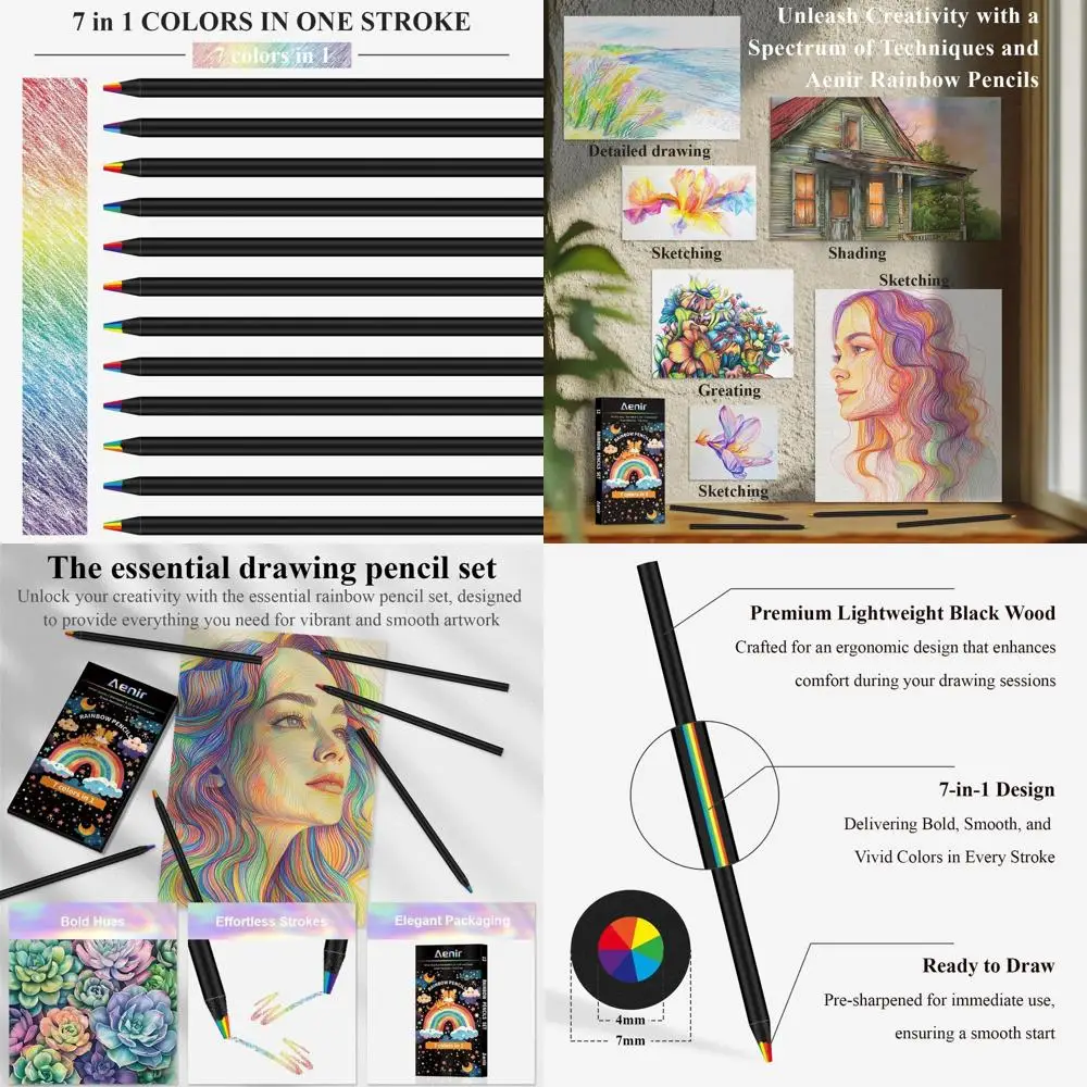 Easter Basket entials, 7 Color in 1 Rainbow Pencils or Kids, 12 Pack Rainbow Colored Pencil or Adult Coloring, Multicolor Pencil
Easter Basket entials, 7 Color in 1 Rainbow Pencils or Kids, 12 Pack Rainbow Colored Pencil or Adult Coloring, Multicolor Pencil