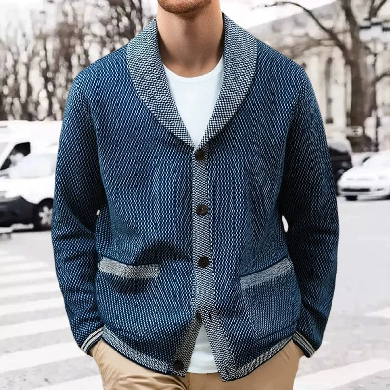 Мужской повседневный вязаный свитер, модный осенне-зимний стиль, кардиган с трехмерным накладным карманом, свитер с лацканами
Мужской повседневный вязаный свитер, модный осенне-зимний стиль, кардиган с трехмерным накладным карманом, свитер с лацканами